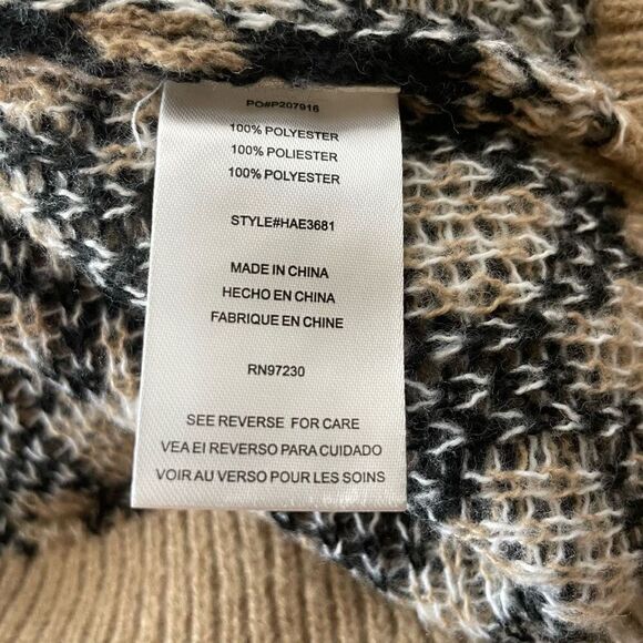 Absolutely Famous Multicolor Animal Print V-Neck Pullover Sweater Size XL NWT - Picture 7 of 9